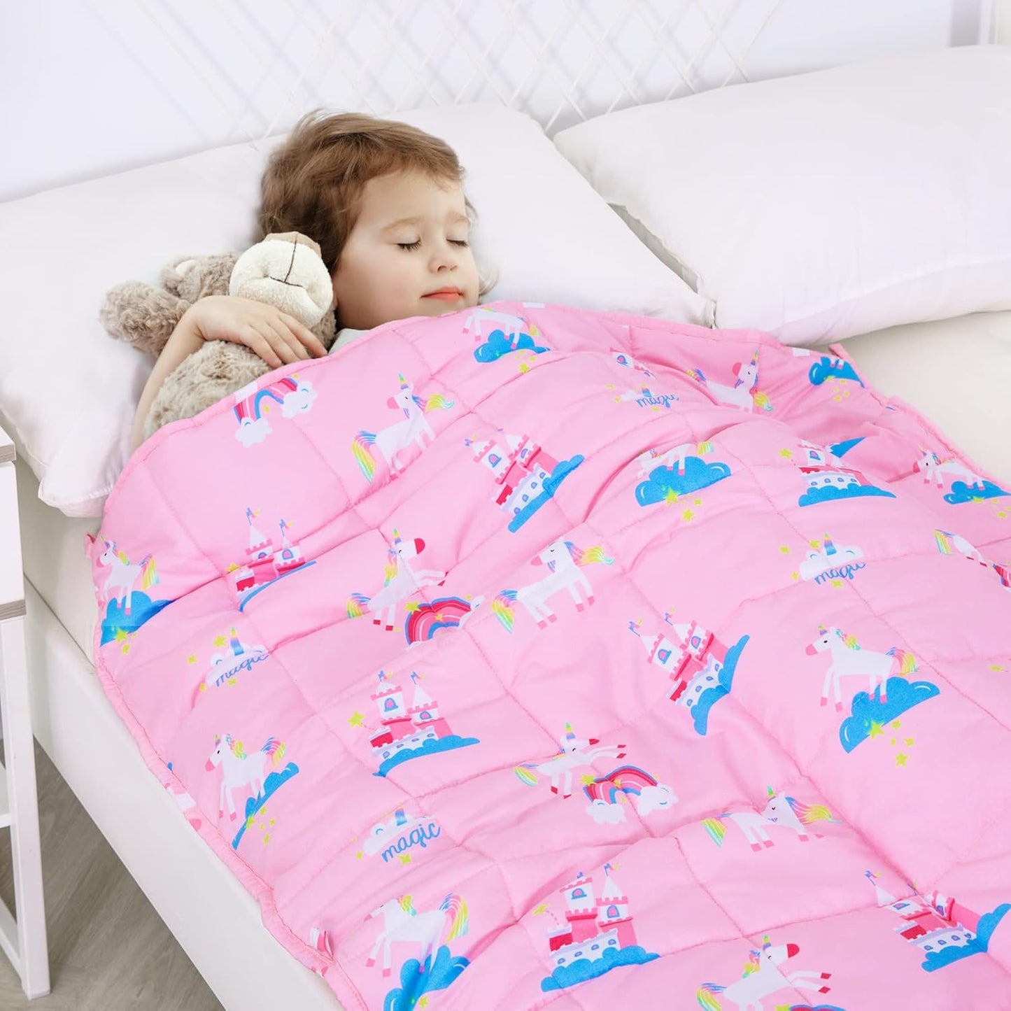 Unicorn Kids Weighted Blanket Throw for All-Season