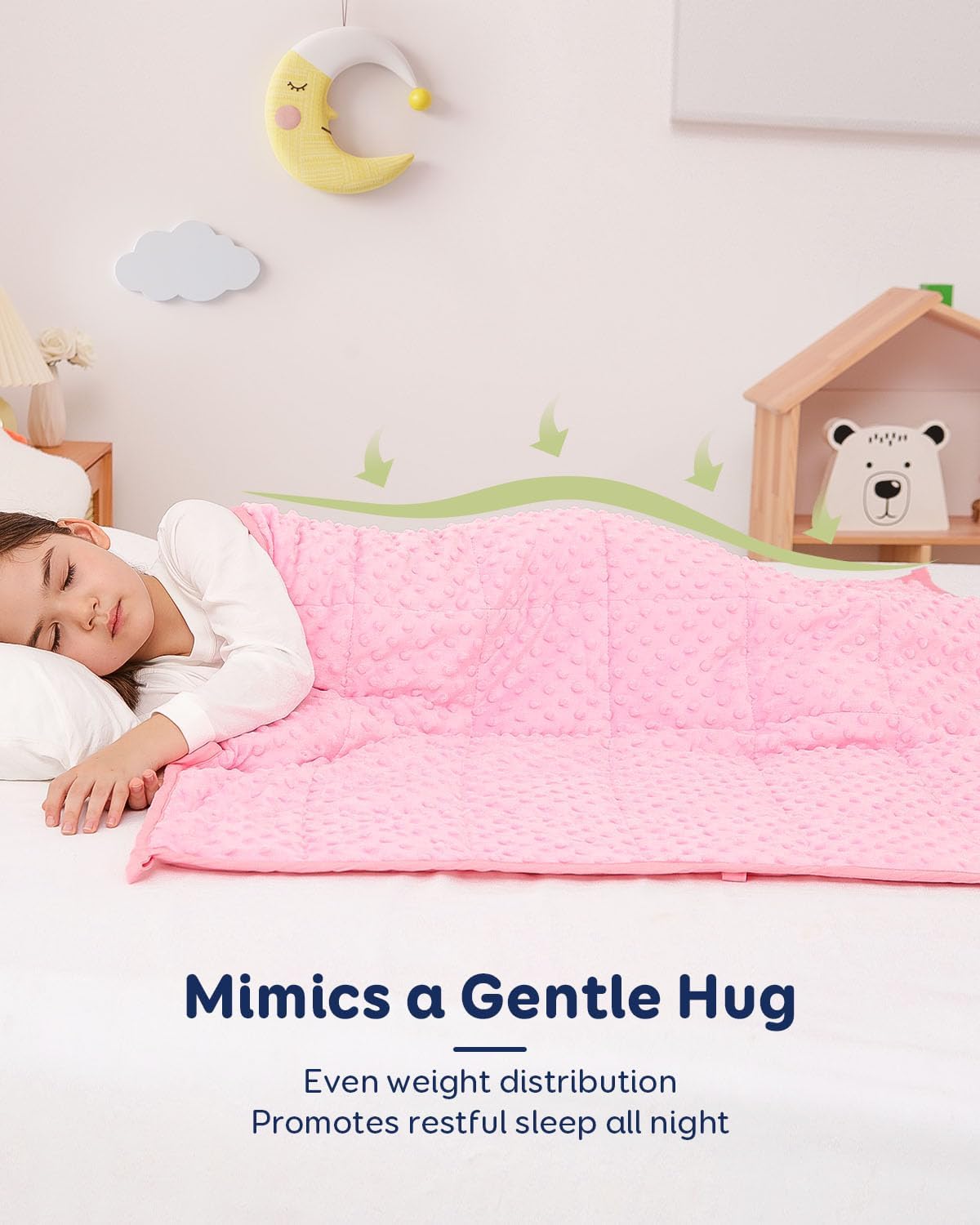 Small Minky Dotted Kids Weighted Blanket Throw