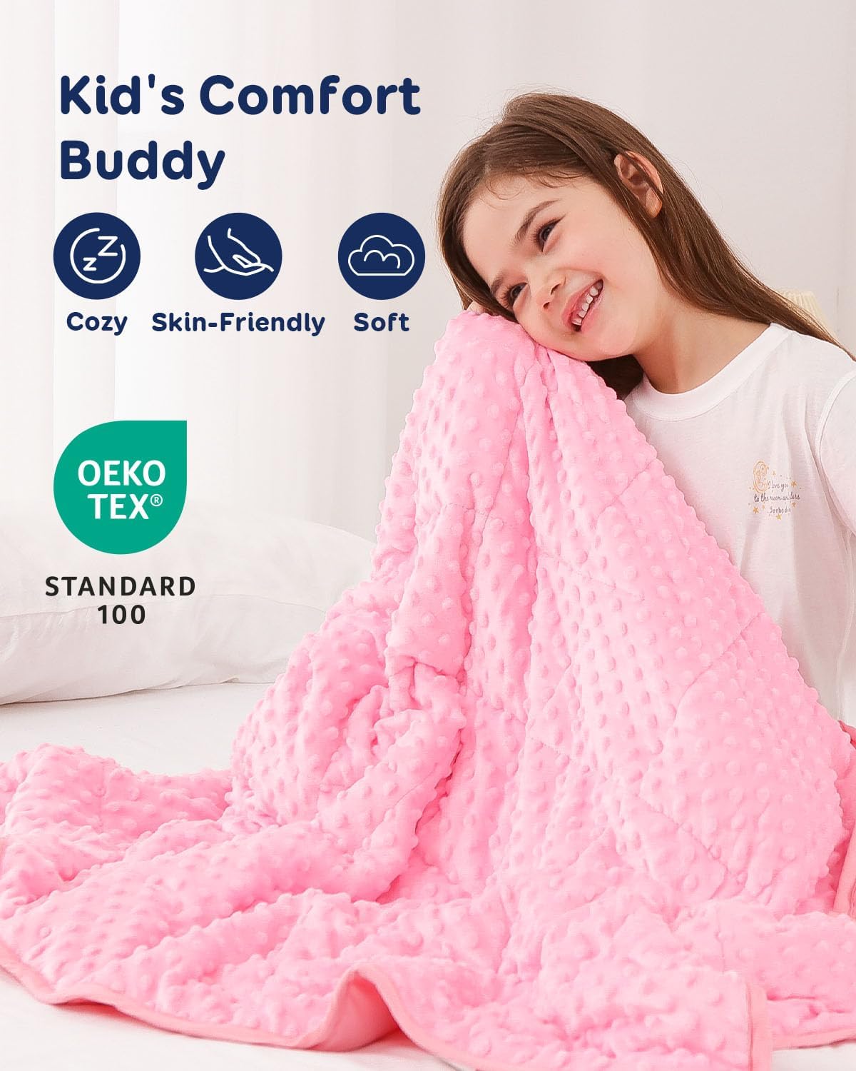 Small Minky Dotted Kids Weighted Blanket Throw