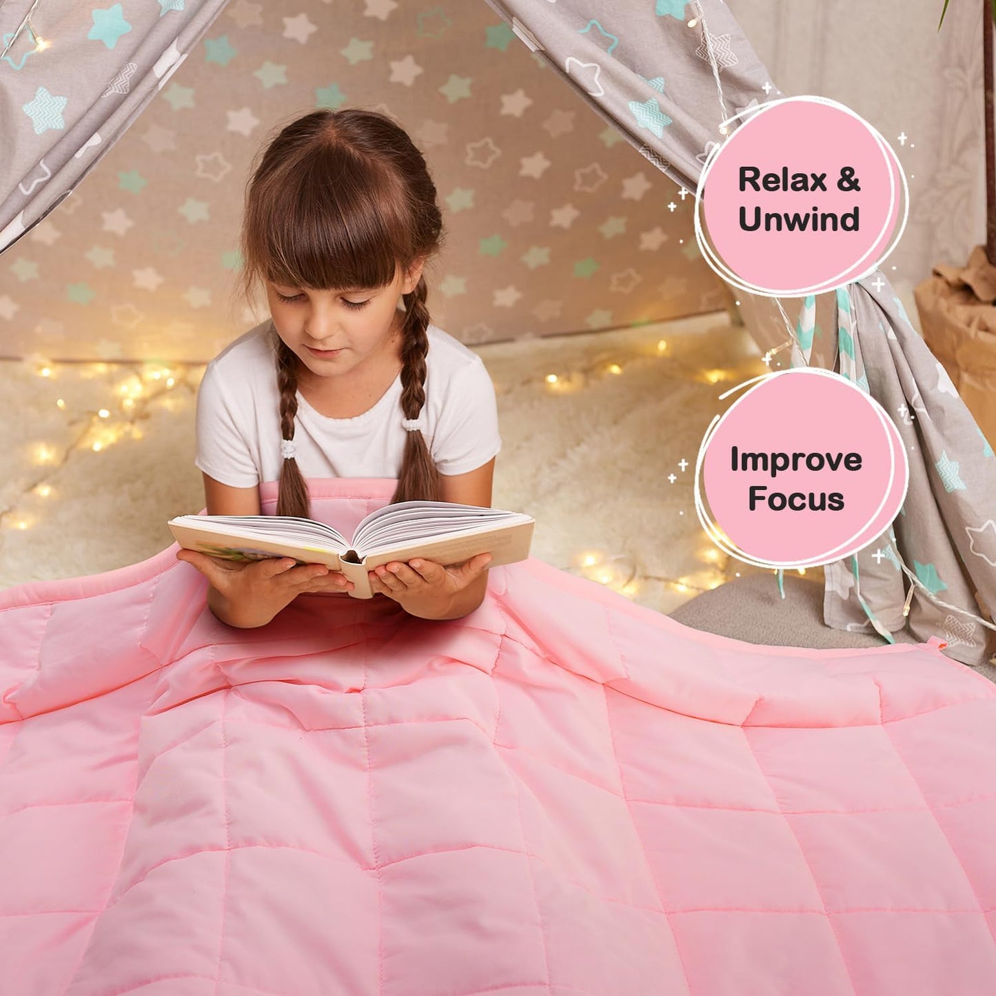 Kids Breathable Cooling & Warm Weighted Blanket Throw