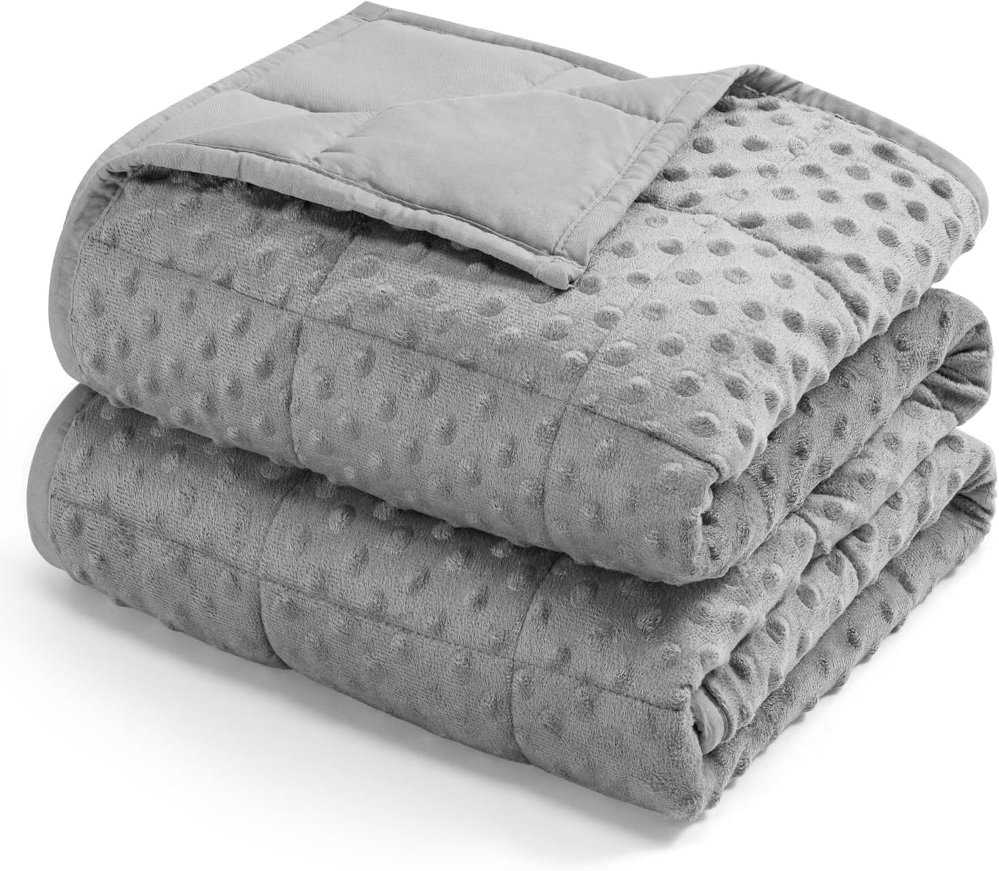 Microfiber Reversible Minky Dot Weighted Blanket Throw Blankets for Adult