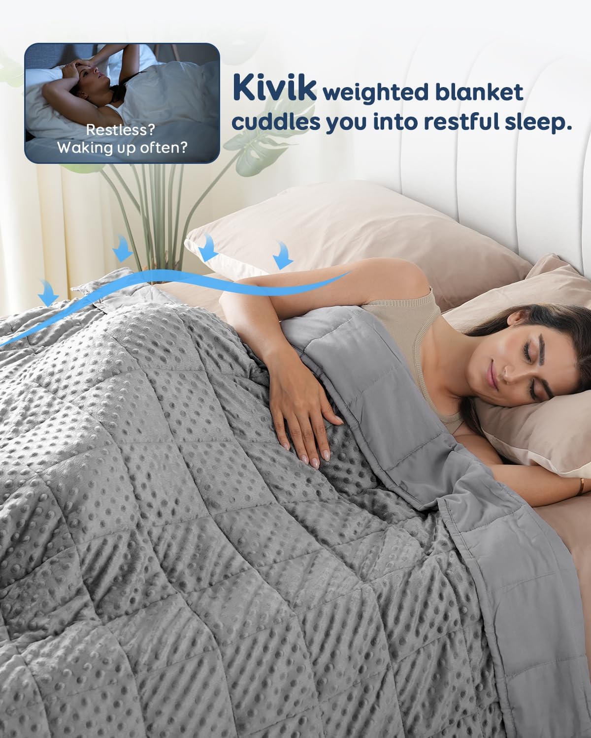 Microfiber Reversible Minky Dot Weighted Blanket Throw Blankets for Adult
