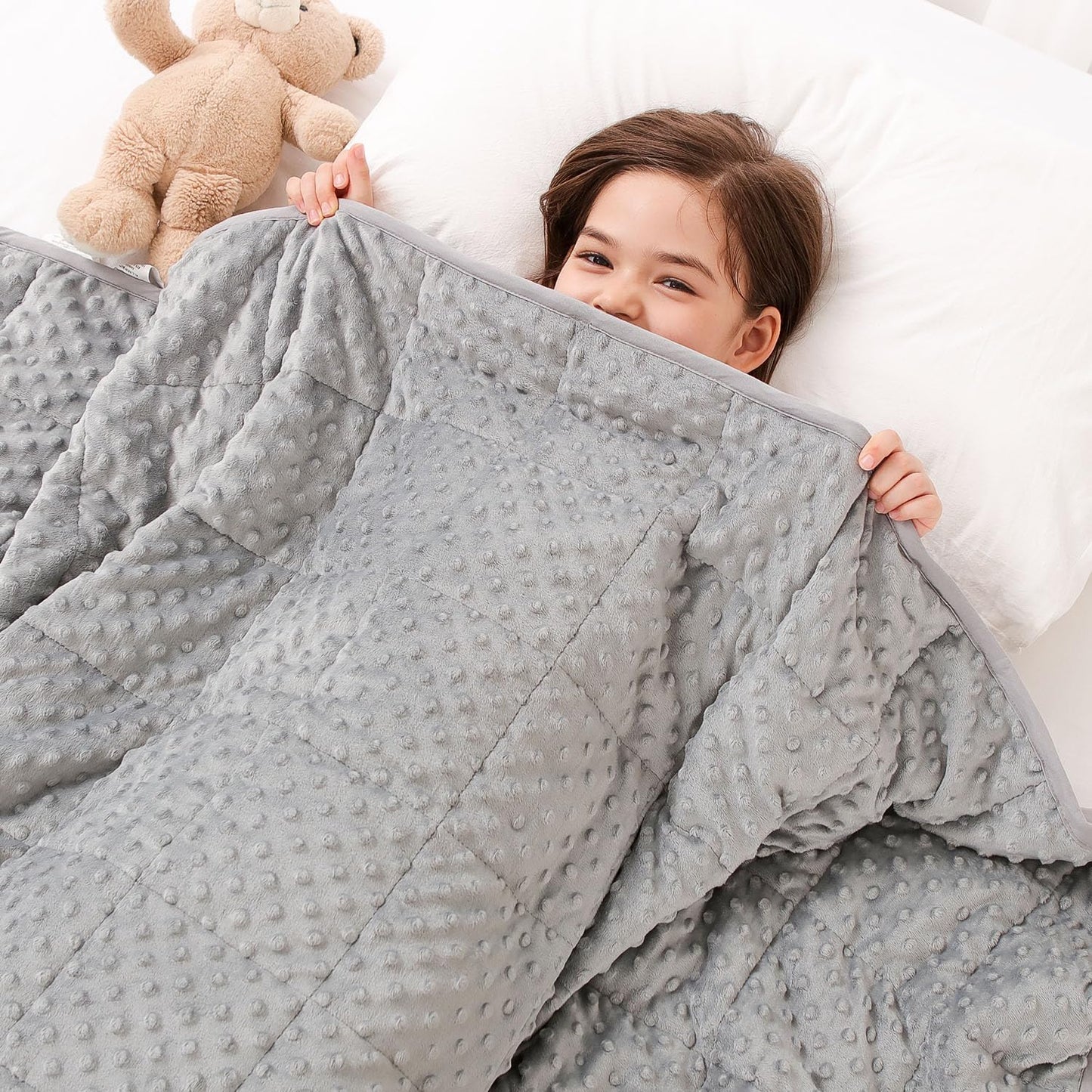 Small Minky Dotted Kids Weighted Blanket Throw