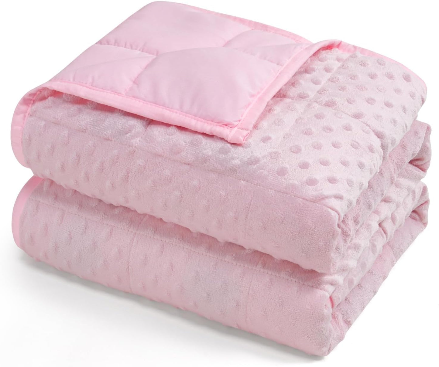 Microfiber Reversible Minky Dot Weighted Blanket Throw Blankets for Adult