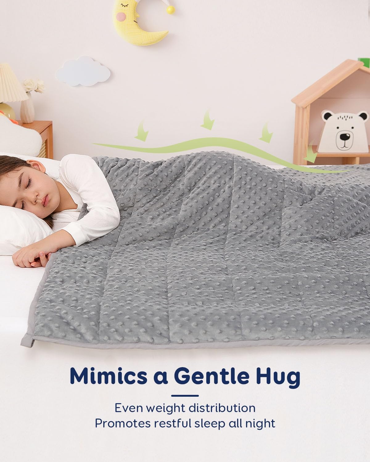 Small Minky Dotted Kids Weighted Blanket Throw