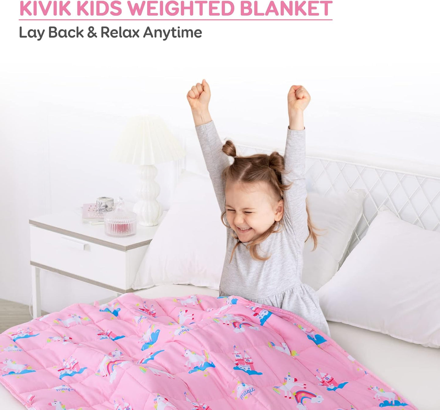 Unicorn Kids Weighted Blanket Throw for All-Season