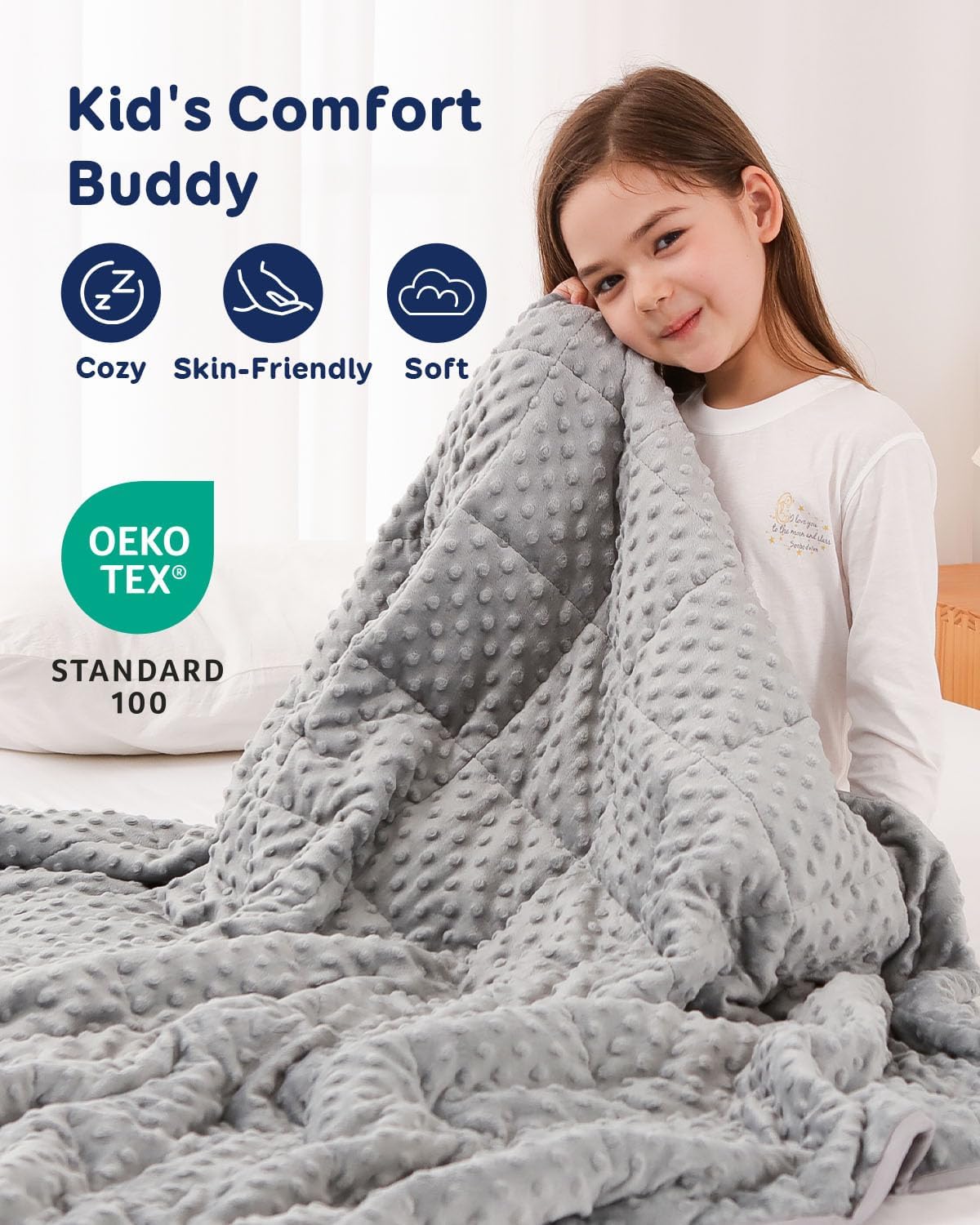 Small Minky Dotted Kids Weighted Blanket Throw