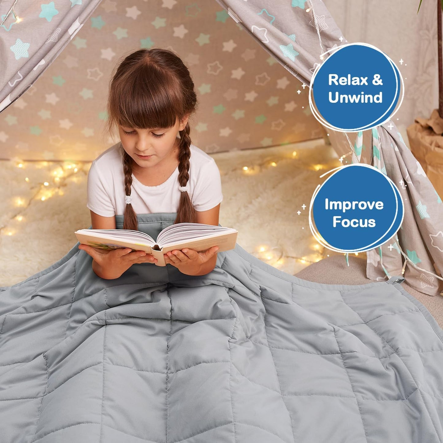 Kids Breathable Cooling & Warm Weighted Blanket Throw