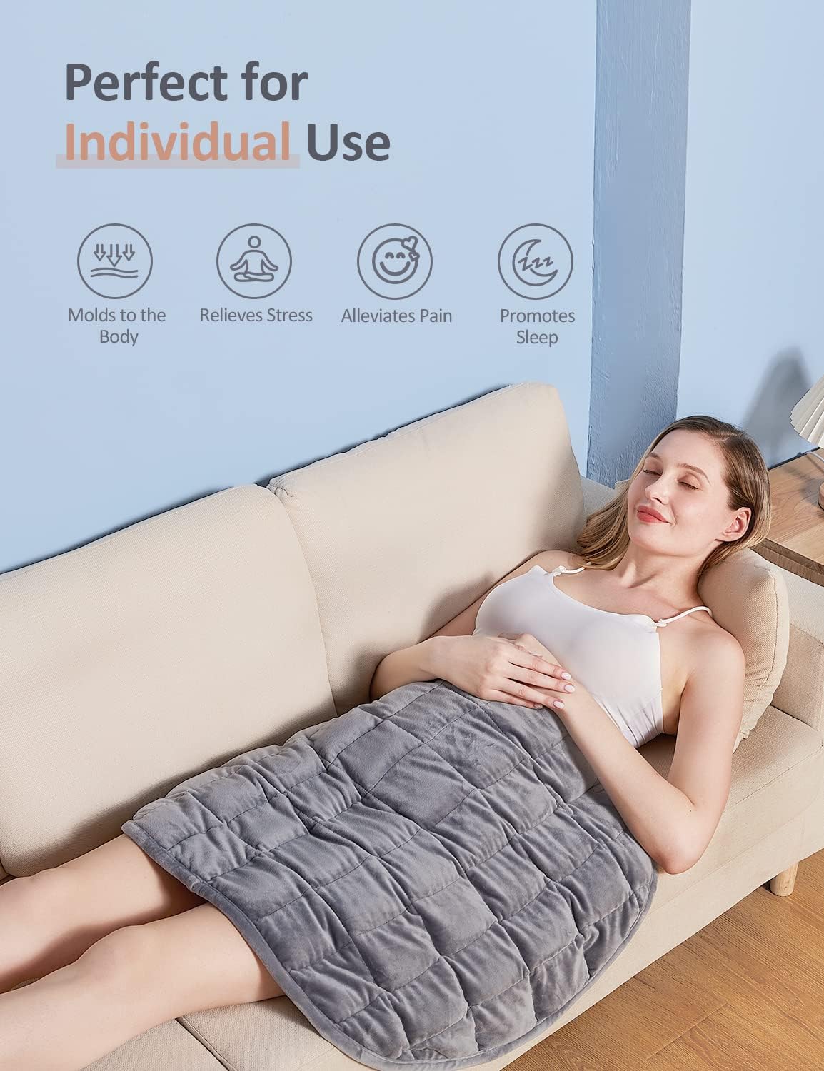 Small Weighted Lap Blanket Throw for Adult