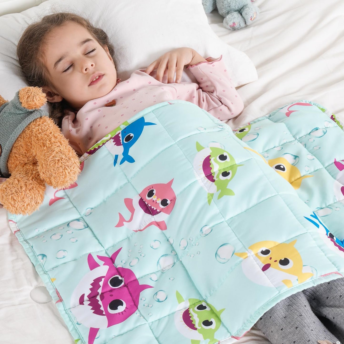 Baby Shark Kids Weighted Blanket Throw for All-Season