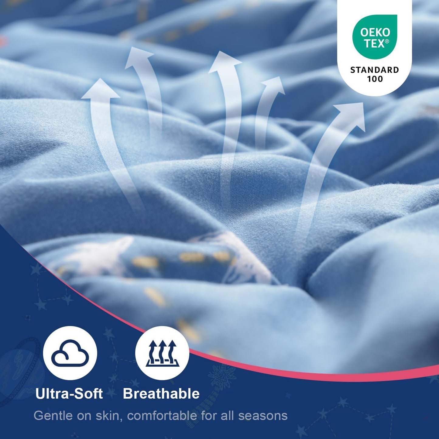 Moon Stars Planet Kids Weighted Blanket Throw for All-Season