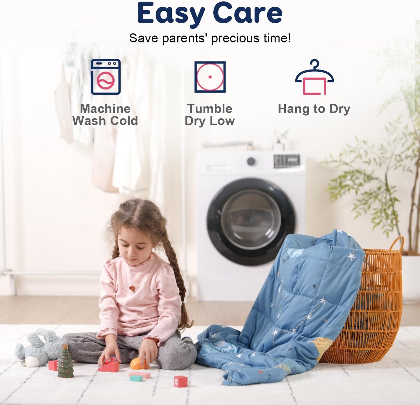 Moon Stars Planet Kids Weighted Blanket Throw for All-Season