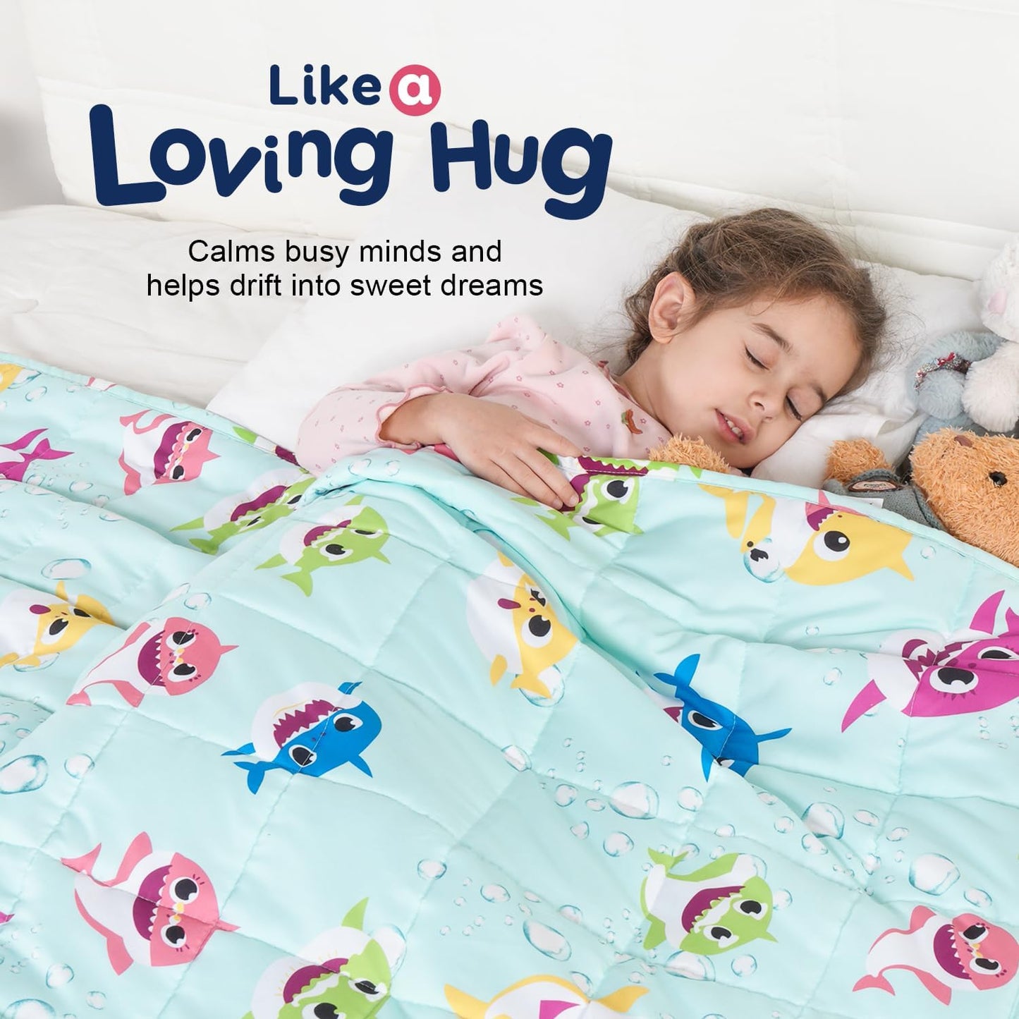 Baby Shark Kids Weighted Blanket Throw for All-Season