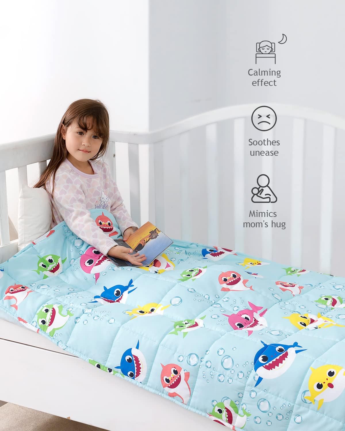 Baby Shark Kids Weighted Blanket Throw for All-Season