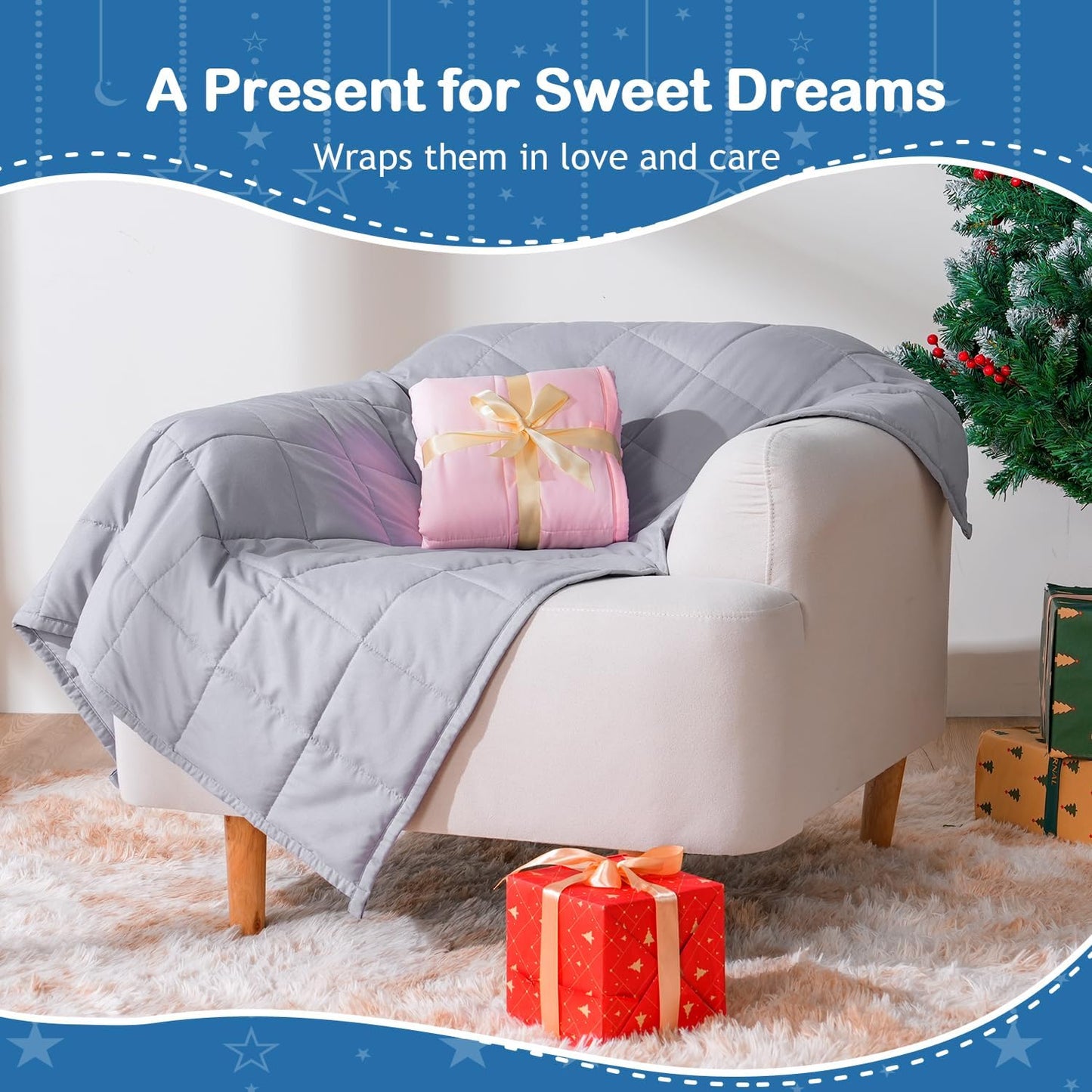 Kids Breathable Cooling & Warm Weighted Blanket Throw