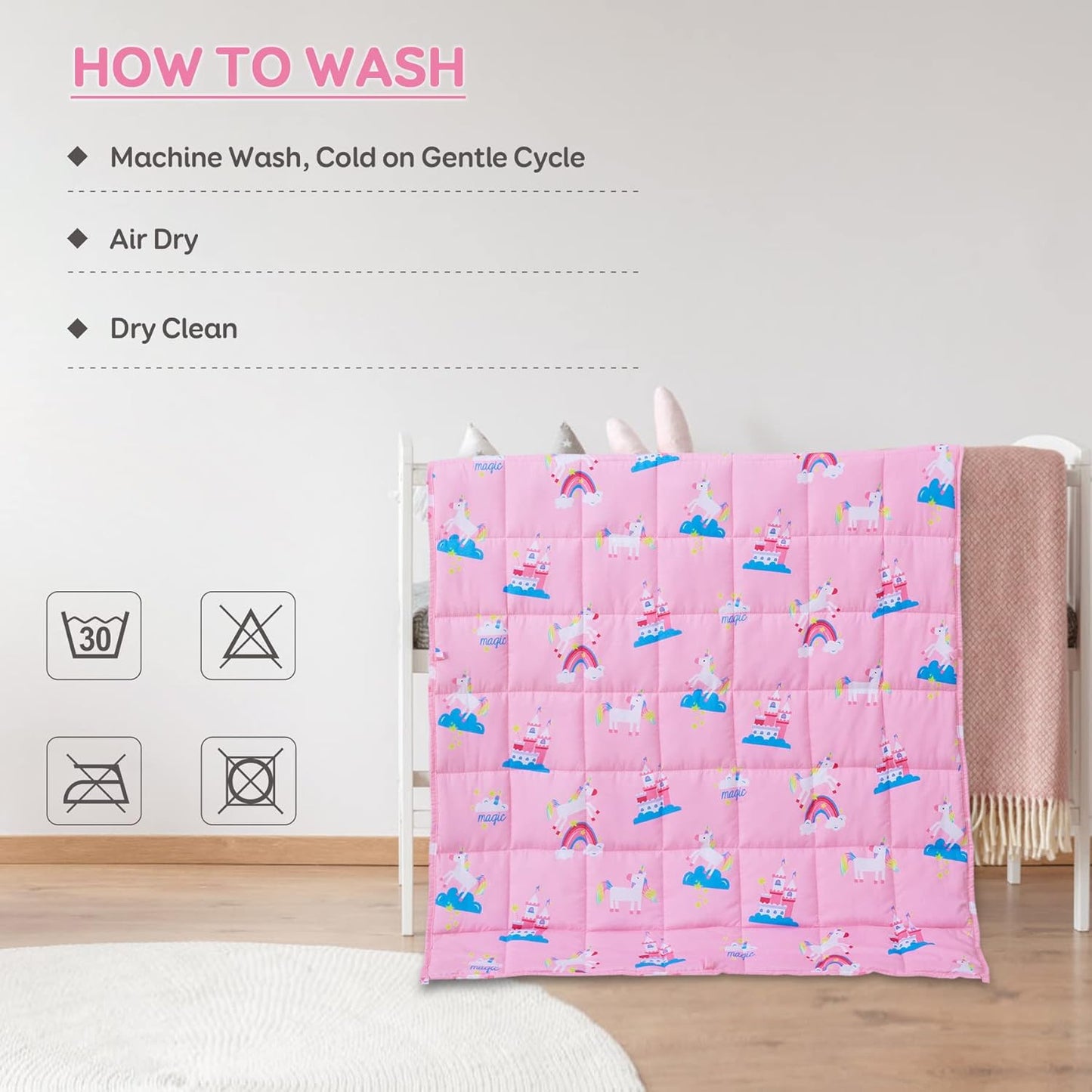 Unicorn Kids Weighted Blanket Throw for All-Season